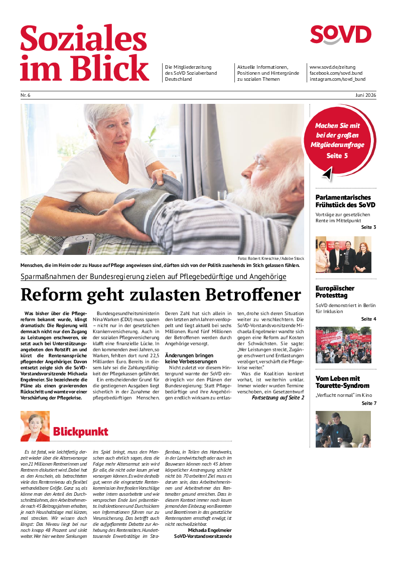SoVD-Zeitung Juni 2026 (Bundesteil)