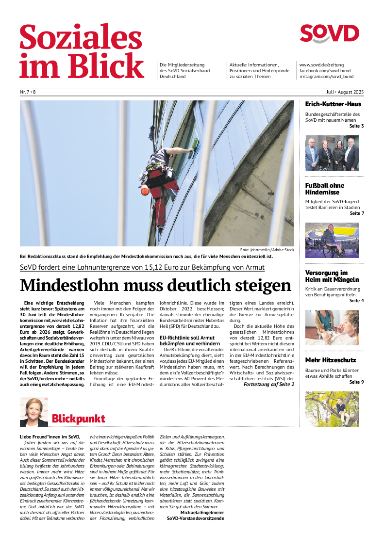 SoVD-Zeitung Juli / August 2025 (Bundesteil)