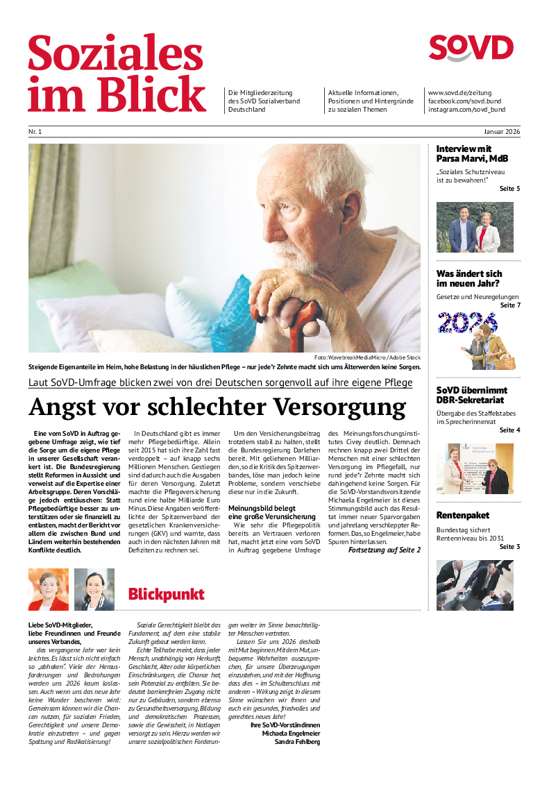SoVD-Zeitung Januar 2026 (Bundesteil)