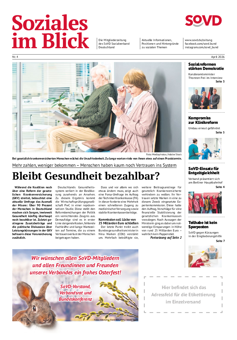 SoVD-Zeitung April 2026 (Bundesteil)