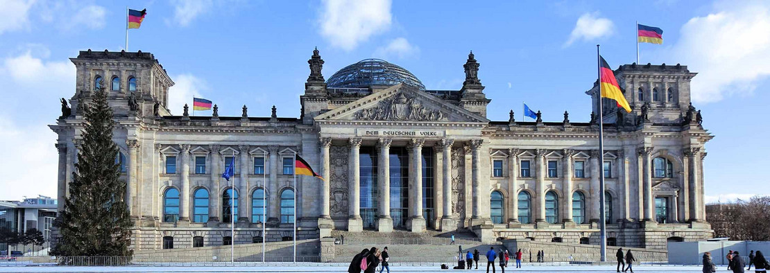 Reichstagsgebäude im Winter